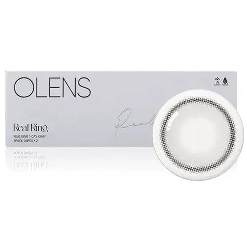 Olens Real Ring 1Day Gray (10p) colored contact lens, 12.5mm graphic diameter, Daily wear