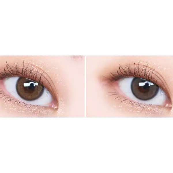 Olens Real Ring Brown — contact lens appearance comparison