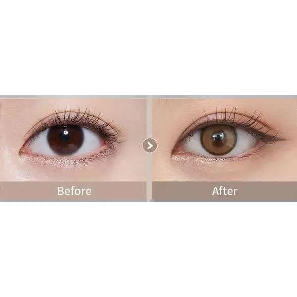Olens Real Ring Brown — contact lens appearance comparison