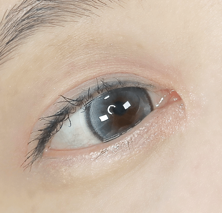 Olens Secrit Tint Gray colored contact lens, 13.5mm graphic diameter, Monthly wear