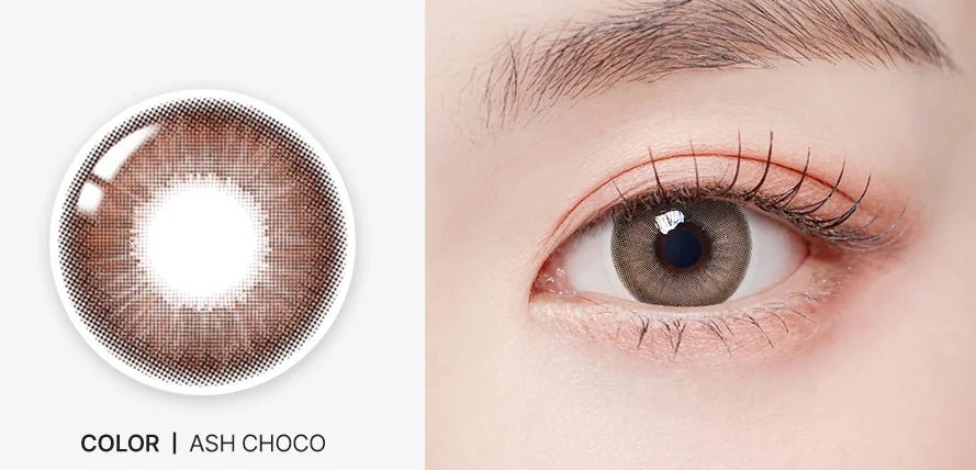 Romantea Betty Ash Choco Toric colored contact lens, 13.7mm graphic diameter, 3-6 Months wear