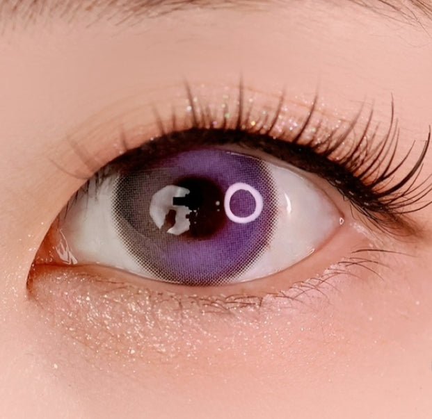 Romantea Bubbly Candy Purple Violet Toric colored contact lens, 13.9mm graphic diameter, 3-6 Months wear