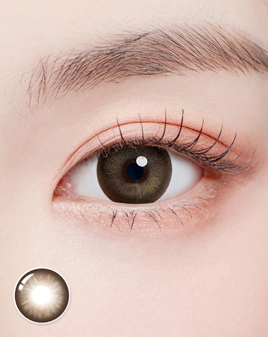 Romantea Smoky Brown Toric colored contact lens, 13.9mm graphic diameter, 3-6 Months wear