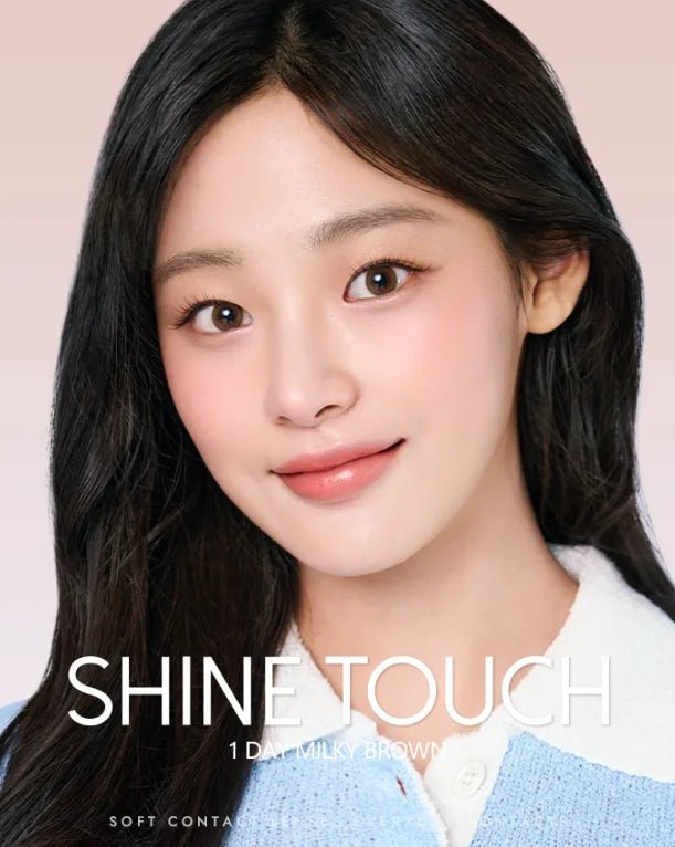 Shine Touch Milky 1Day Brown (20p) colored contact lens, 12.7mm graphic diameter, Daily wear