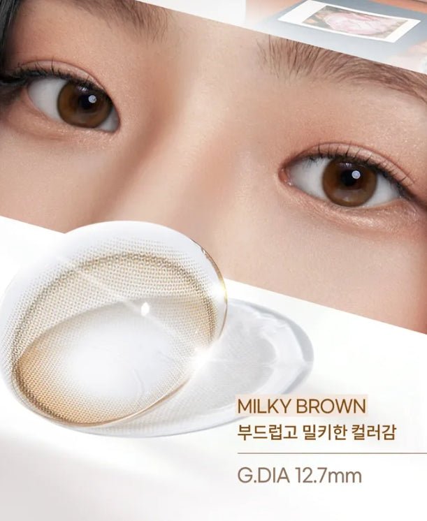 Shine Touch Milky 1Day Choco (20p) colored contact lens, 12.7mm graphic diameter, Daily wear