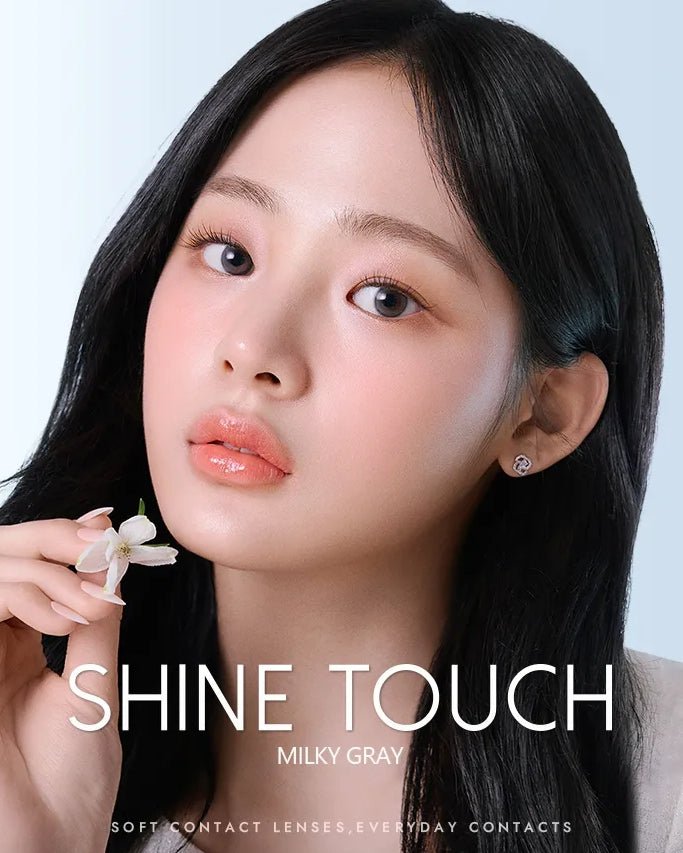 Shine Touch Milky 1Day Gray (20p) colored contact lens, 12.7mm graphic diameter, Daily wear