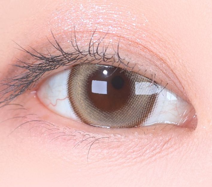 LensTown 1Day Odd I's Soft brown (10p) colored contact lens, 13.0mm graphic diameter, Daily wear