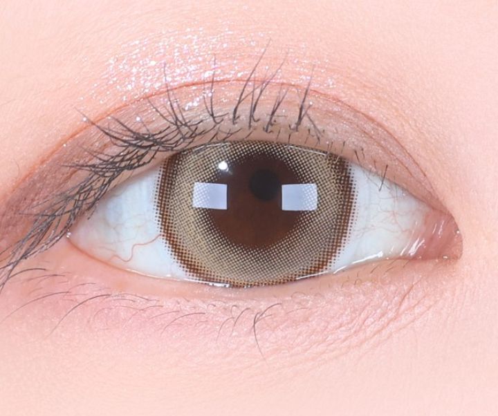 LensTown 1Day Odd I's Soft brown (10p) colored contact lens, 13.0mm graphic diameter, Daily wear
