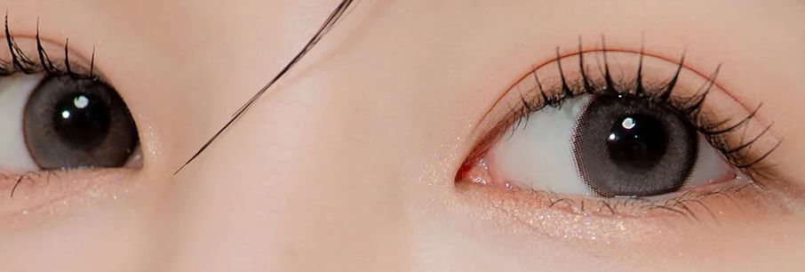 LensTown 1Day Odd I's Soft Gray (10p) colored contact lens, 13.0mm graphic diameter, Daily wear