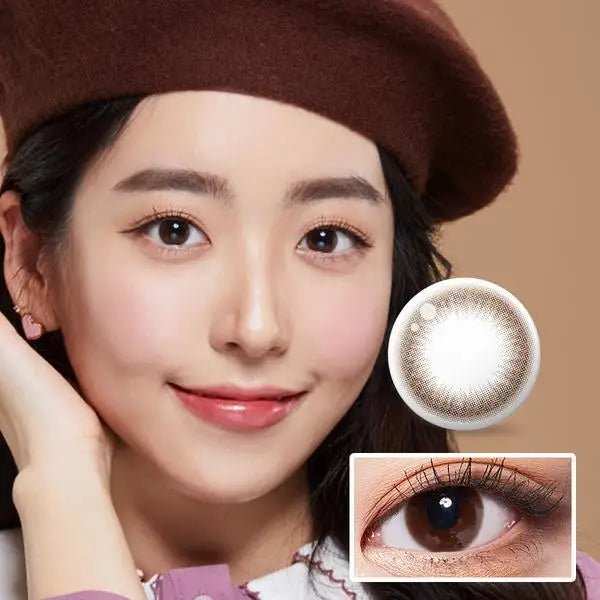 LensTown 17Again Choco colored contact lens, 13.2mm graphic diameter, Monthly wear