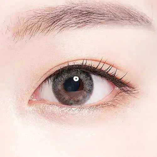LensTown 247 Diary Gray (10p) — single-eye close-up showing the contact lens appearance