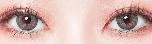 LensTown 247 Fit Gray (10p) — both eyes wearing the contact lenses