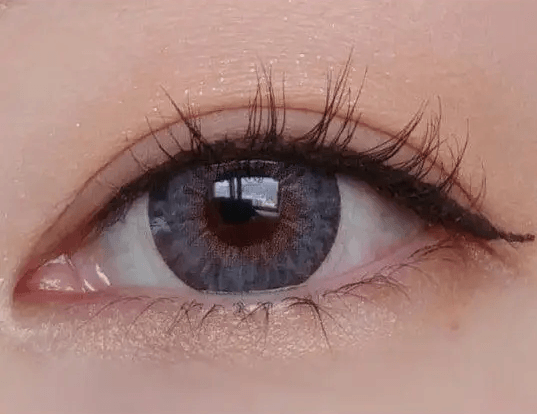 LensTown 247 Fit Gray (10p) — single-eye close-up showing the contact lens appearance