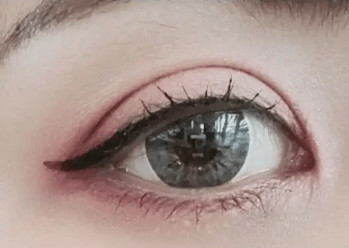 LensTown 247 Fit Gray (10p) — single-eye close-up showing the contact lens appearance