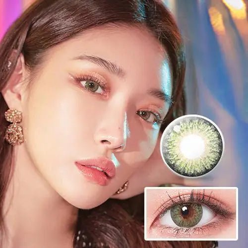 LensTown 247 Fit Green (10p) colored contact lens, 13.7mm graphic diameter, Daily wear