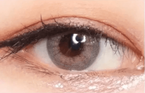LensTown 247 With Me Gray (10p) — single-eye close-up showing the contact lens appearance