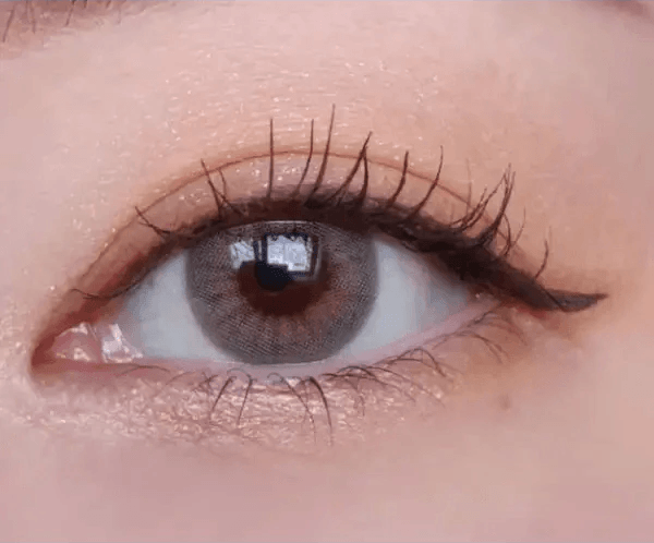 LensTown 247 With Me Gray (10p) — single-eye close-up showing the contact lens appearance