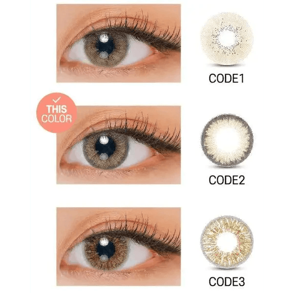 LensVery 3Brown colored contacts - comparison of the series lens patterns and colors