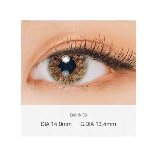 LensVery 3Brown Code3 colored contacts - on-eye close-up showing the color and design