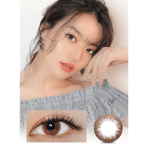 LensVery Add Choco colored contact lens, 13.6mm graphic diameter, Monthly wear