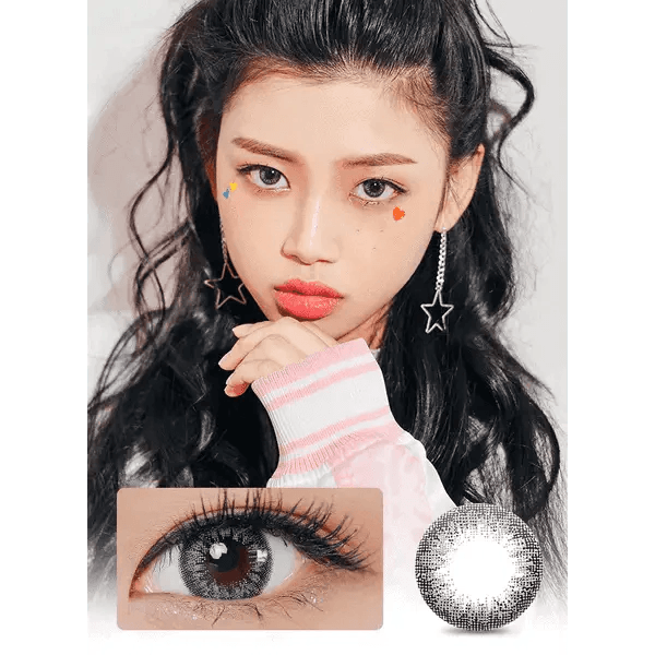 LensVery Add Gray colored contact lens, 13.6mm graphic diameter, Monthly wear