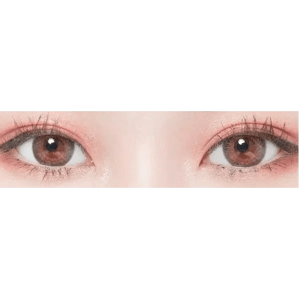 LensTown Back to Basic Avenue Brown — single-eye close-up showing the contact lens appearance