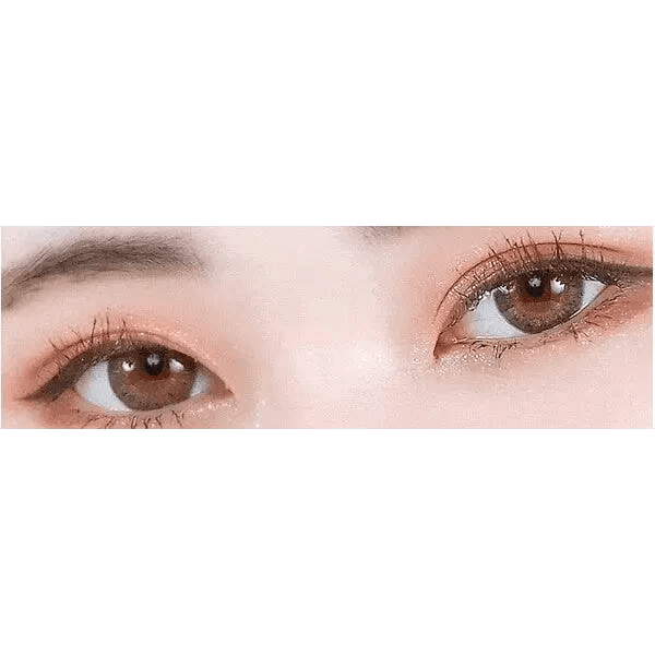 LensTown Back to Basic Avenue Brown — both eyes wearing the contact lenses