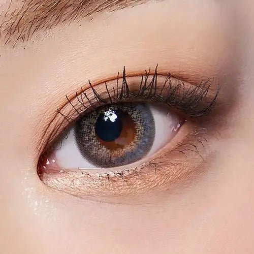 LensTown Back to Basic Avenue Gray — single-eye close-up showing the contact lens appearance