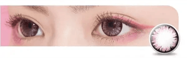 LensTown Back to Basic Macaron Pink — contact lens product information graphic