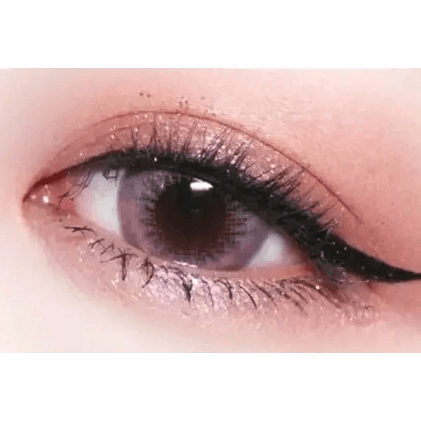 LensTown Back to Basic Street Ash Pink — single-eye close-up showing the contact lens appearance