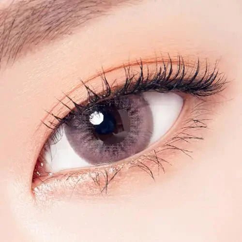 LensTown Back to Basic Street Ash Pink — single-eye close-up showing the contact lens appearance