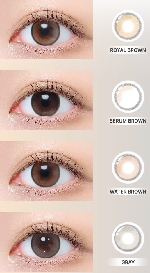 LensTown Beloved Gray colored contact lens, 12.8mm graphic diameter, Monthly wear