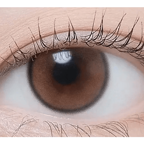 LensTown Beloved Water Brown — single-eye close-up showing the contact lens appearance