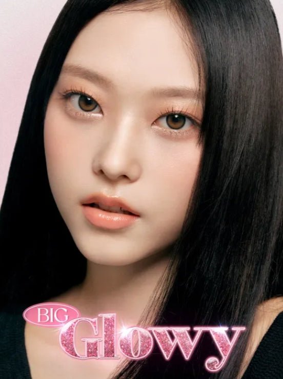 Olens Big Glowy Mocha Brown colored contact lens, 13.6mm graphic diameter, Monthly wear