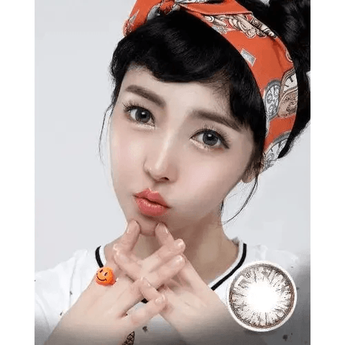 Olens Big Grang Grang Gray — model portrait showing the contact lens look