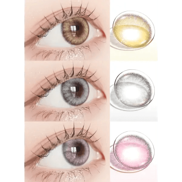 LensVery Blurry Sandy Brown colored contact lens, 13.3mm graphic diameter, Monthly wear