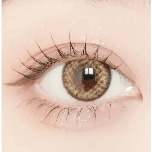 LensVery Blurry Sandy Brown colored contact lens, 13.3mm graphic diameter, Monthly wear