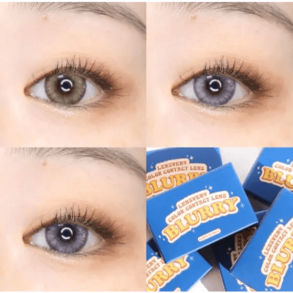 LensVery Blurry Sandy Brown colored contact lens, 13.3mm graphic diameter, Monthly wear