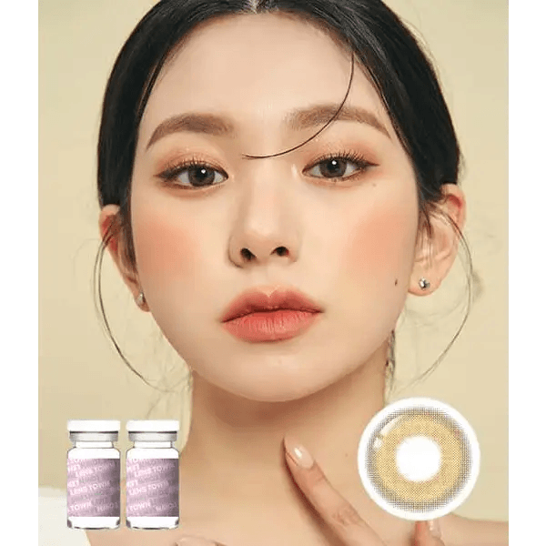LensTown Breeze 2 Brown — model portrait showing the contact lens look