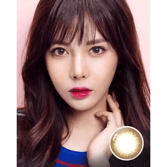 Olens BS 21 Brown — model portrait showing the contact lens look