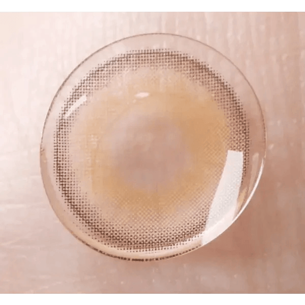 LensVery Buttercup Beige colored contact lens, 12.9mm graphic diameter, Monthly wear
