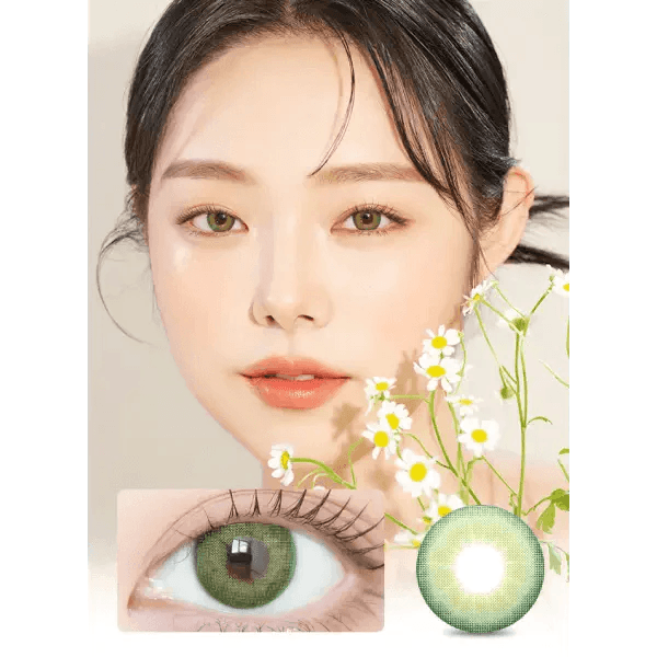LensVery Buttercup Green colored contact lens, 12.9mm graphic diameter, Monthly wear