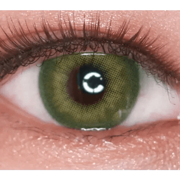 LensVery Buttercup Green colored contact lens, 12.9mm graphic diameter, Monthly wear