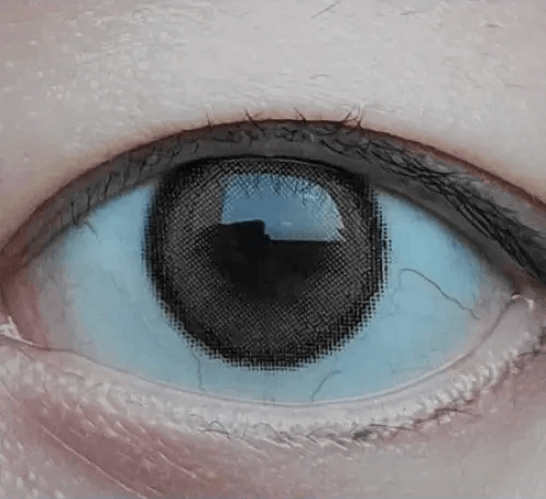 i-DOL Canna Roze Beige Brown 1Day (10p) — single-eye close-up showing the contact lens appearance