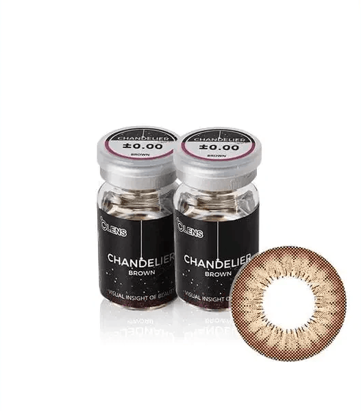 Olens Chandelier Brown — contact lens packaging