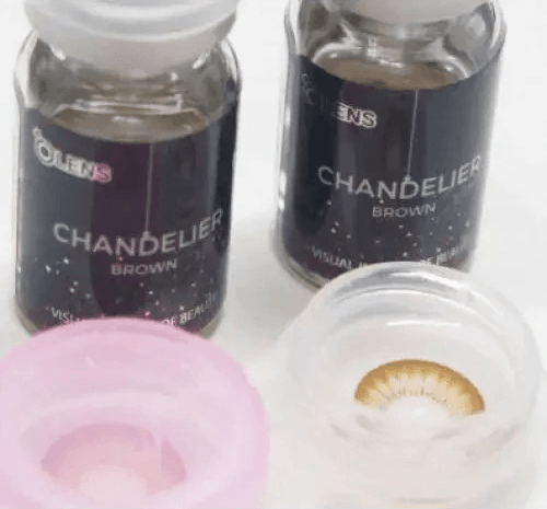 Olens Chandelier Brown — contact lens packaging