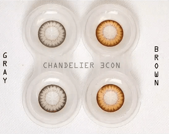 Olens Chandelier Brown — contact lens appearance comparison