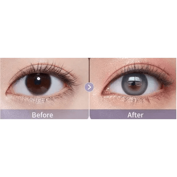 Olens Cherry Moon Gray — contact lens appearance comparison