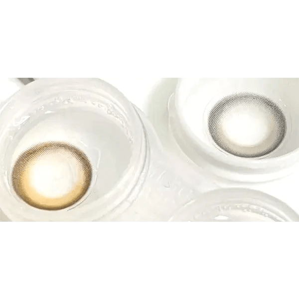 Olens Cherry Moon Gray — contact lenses displayed in storage cases