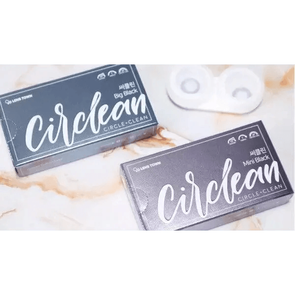 LensTown Circlean Big Black colored contact lens, 13.8mm graphic diameter, Monthly wear